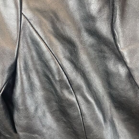 Express X Negin Mirsalehi Black Faux Leather Blazer Mini Dress NWT Size 0 $168 - Picture 7 of 9